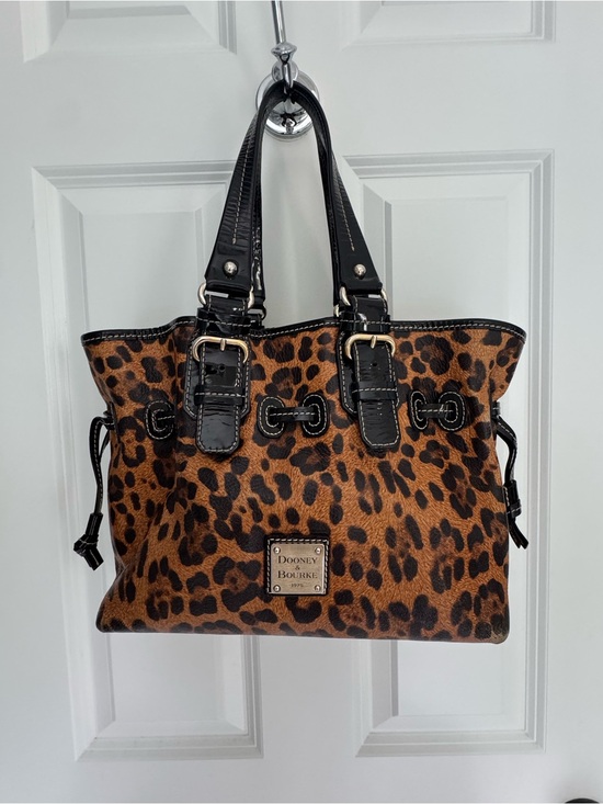 Dooney & Bourke Handbags - Dooney & Bourke Small Chiara Leopard-Print in Brown and Black